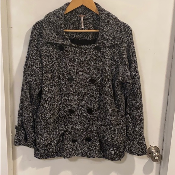 Free People amazing wool pea coat, M - Picture 3 of 8